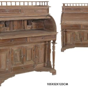 Σεκρετέρ-συρταριέρα ξύλινο ντεκαπέ σκαλιστό 105x52x123