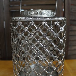 Inart 3-70-748-0009 φανάρι μεταλλικό ασημί.