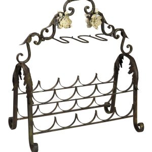 ΚΑΒΑ ΜΕΤΑΛΛΙΚΗ 10ΜΠΟΥΚ.ΚΑΙ ΘΕΣΗ ΓΙΑ ΠΟΤΗΡΙΑ ΜΕ ΛΑΒΗ/ΣΧΕΔΙΟ ΦΥΛΛΑ-ΛΟΥΛΟΥΔΙΑ 65Χ56Χ33