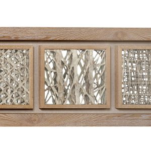 ΚΑΔΡΟ ΞΥΛΙΝΟ ΔΡΥΣ ΜΑΣΙΦ/ΕΣΩΤΕΡΙΚΑ 3ΚΑΔΡΑΚΙΑ ΜΕ ΣΧΕΔΙΟ ΑΠΟ ΦΥΛΛΑ ΦΟΙΝΙΚΑ 1.60Χ0.60Χ0.05