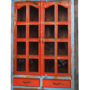 ΒΙΤΡΙΝΑ-ΝΤΟΥΛΑΠΑ ΜΠΛΕ/ΚΟΚΚΙΝΗ ΝΤΕΚΑΠΕ ΜΕ 4ΣΥΡΤΑΡΙΑ 2,00Χ1,20Χ0,40