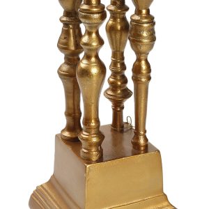 Κηροπήγιο τετραπλό μεταλλικό μπρονζέ.