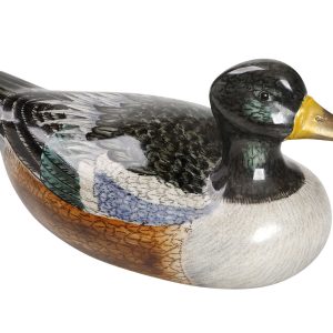 Διακοσμητική πάπια απο πορσελάνη πολύχρωμη.