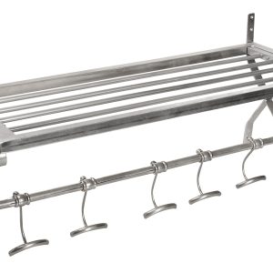 Κρεμάστρα τοίχου απο αλουμίνιο με ράφι.