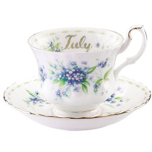 Royal Albert Flower of The Month Ιουλιος Φλυτζάνι καφε και πιατάκι.