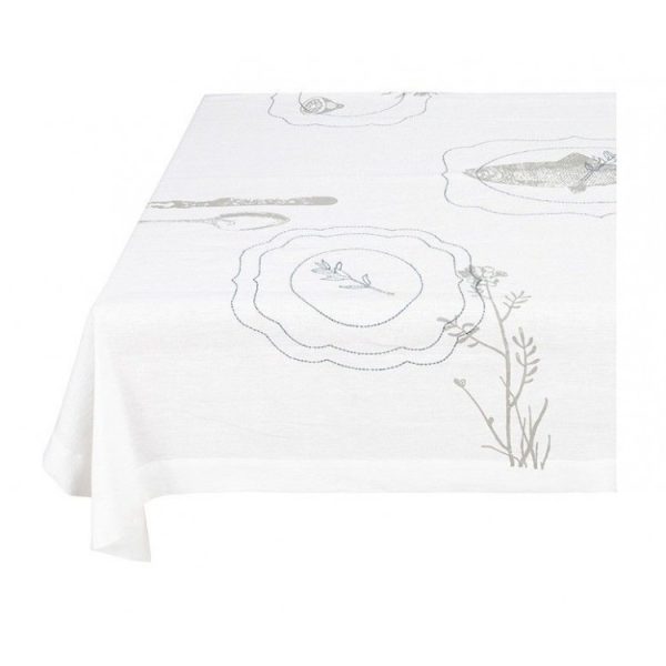 PIP STUDIO ΤΡΑΠΕΖΟΜΑΝΤΗΛΟ ΦΑΓΗΤΟΥ ΛΕΥΚΟ 150Χ250cm