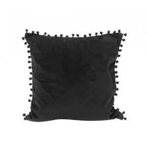 ΜΑΞΙΛΑΡΙ ΜΑΥΡΟ ΒΕΛΟΥΤΕ ΜΕ ΜΑΥΡΑ ΠΟΝ ΠΟΝ 45Χ45cm