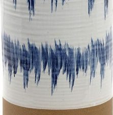 ESPIEL ΚΕΡΑΜΙΚΟ ΒΑΖΟ ΚΑΦΕ/ΑΣΠΡΟ/ΜΠΛΕ ΣΧΕΔΙΟ 41cm