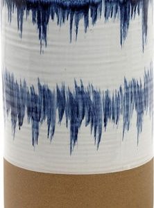 ESPIEL ΚΕΡΑΜΙΚΟ ΒΑΖΟ ΚΑΦΕ/ΑΣΠΡΟ/ΜΠΛΕ ΣΧΕΔΙΟ 41cm