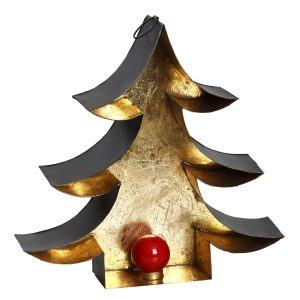 ΧΡΙΣΤΟΥΓΕΝΝΙΑΤΙΚΟ ΔΕΝΤΡΟ ΚΗΡΟΠΗΓΙΟ ΜΕΤΑΛΛΙΚΟ ΜΑΥΡΟ/ΧΡΥΣΟ