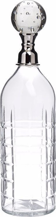 INART Καράφα Γυάλινη με Μεταλλικό Στόμιο 10x10x37cm. 3-70-085-0118