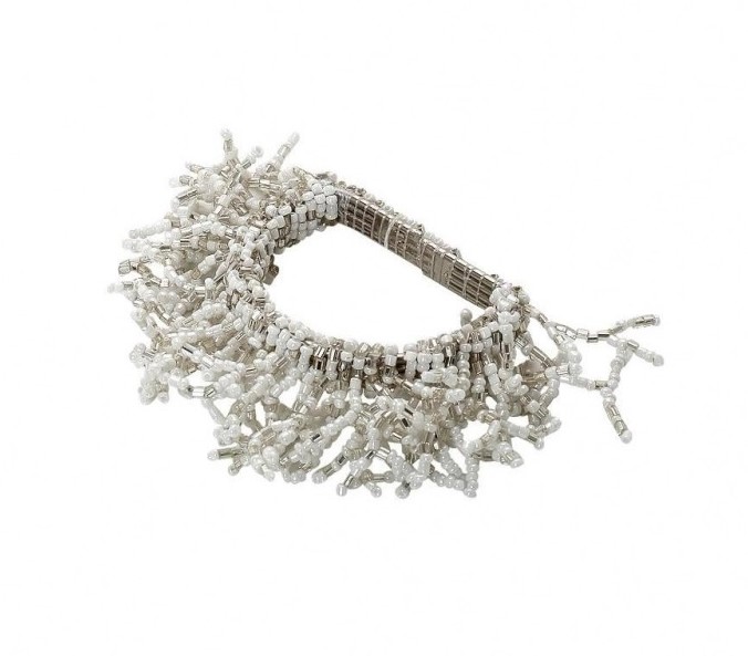 Espiel Δαχτυλίδι Πετσέτας λευκό  Ασημί. σετ/6. YRA106K6