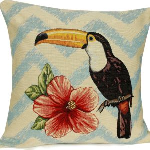 Mαξιλαροθήκη με παπαγάλος. 45x45. oikds47