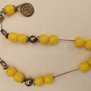 Κομπολόι κίτρινο χειροποίητο. 43x3. oikD54