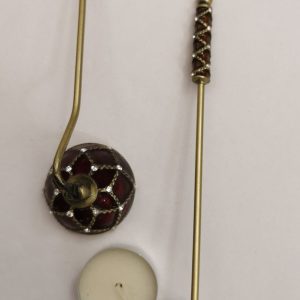 Kηροσβέστης μέταλλο σμάλτο με κρύσταλλο. 21x5. oikD40