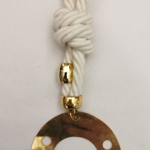 Γούρι πέταλο μπρούτζινο χειροποίητο. 30x10. oikD37