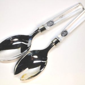 Σετ σερβιρίσματος σαλάτας 2τμχ. Inox - συνθετικό. oikd91