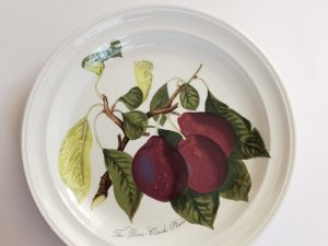 Portmeirion ρηχά πιάτα κεραμικο με φρούτα. 1980.  Δ21,5x21,5. (τιμή μονάδας) iokds37