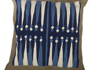 ΜΑΞΙΛΑΡΙ ΜΕ ΚΕΝΤΗΜΑ. ΑΣΠΡΟ ΜΠΛΕ ΚΑΦΕ. 58x50x15,24. PILLOW