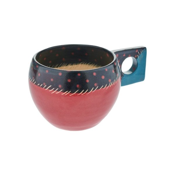 Χειροποίητη κεραμική κούπα Βάγια Ρέππα - Square Handle, χωριτικότητας 320ml.