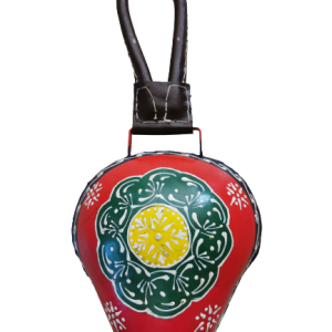 Διακοσμητικό κουδούνι ζωγραφιστό. μέταλο- δερματίνη. 28x14cm. oikos89