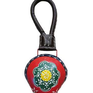 Διακοσμητικό κουδούνι ζωγραφιστό. μέταλο- δερματίνη. 25x10cm. oikos91