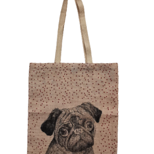 Τσαντα όμου - λινό - σκυλάκι. 52x48x38cm. oikos98