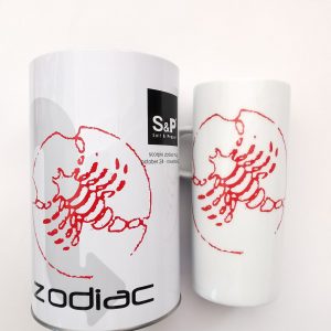 Κούπα πορσελάνης λευκή με ζώδιο ΣΚΟΡΠΙΟΣ S&P. BAM07260