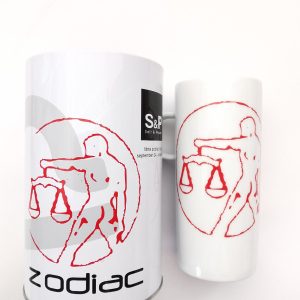 Κούπα πορσελάνης λευκή με ζώδιο ΖΥΓΟΣ S&P. BAM07259