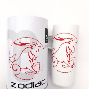 Κούπα πορσελάνης λευκή με ζώδιο ΑΙΓΟΚΕΡΩΣ S&P. BAM07262