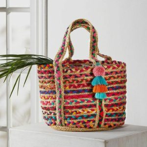 ΤΣΑΝΤΑ ΠΛΕΚΤΗ ΥΦΑΣΜΑ ΓΙΟΥΤΑ ΠΟΛΥΧΡΩΜΗ. 30-42014