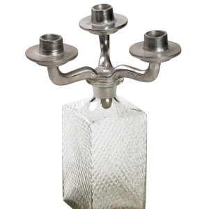 Κηροπηγίο τριπλό για στόμιο μπουκαλιού. (χωρίς το μπουκάλι). 20x12cm. oikos507