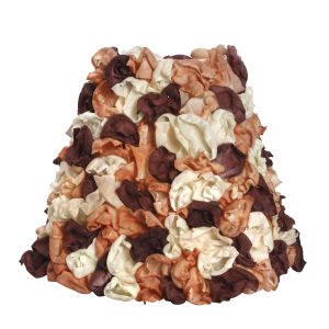 Καπέλο φωτιστικού με υφασμάτινα λουλούδια. 18x20cm. oikos219