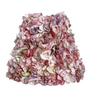 Καπέλο φωτιστικού με υφασμάτινα λουλούδια. 18x20cm. oikos218