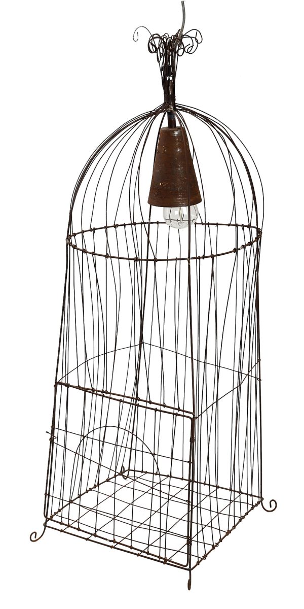 Φωτιστικό οροφής  Κλουβί -μέταλλο. 90x34x34cm. oikos254