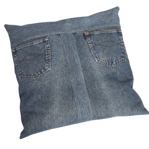 Δακοσμητικό μαξιλάρι - τζίν με γέμιση. 55x55xm. oikos518
