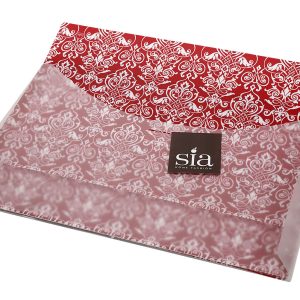 Σουπλά Πλαστικά Με Σχέδιο κόκκινο- Sia. σετ των/6. 45x35cm. oikos268