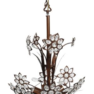 Φωτιστικό οροφής χειροποίητο μέταλλο με κρυστάλλινα συνθετικά. 61x50cm. 3.300gr. oikos230