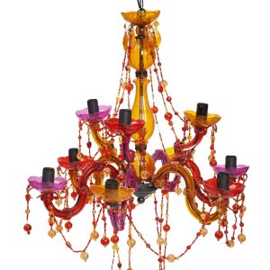 Φωτιστικό Οροφής  - συνθετικό/μέταλλο/γυάλινο. 52x56xcm. 3.100gr. oikos208