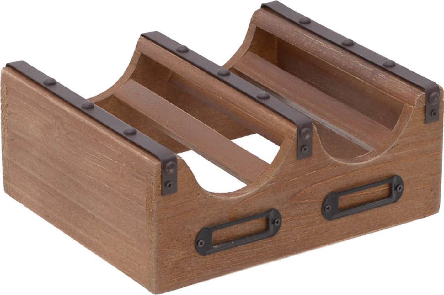 INART  Μπουκαλοθήκη ξύλινη 2 Θέσεων 24x20x10cm. 3-70-314-0061