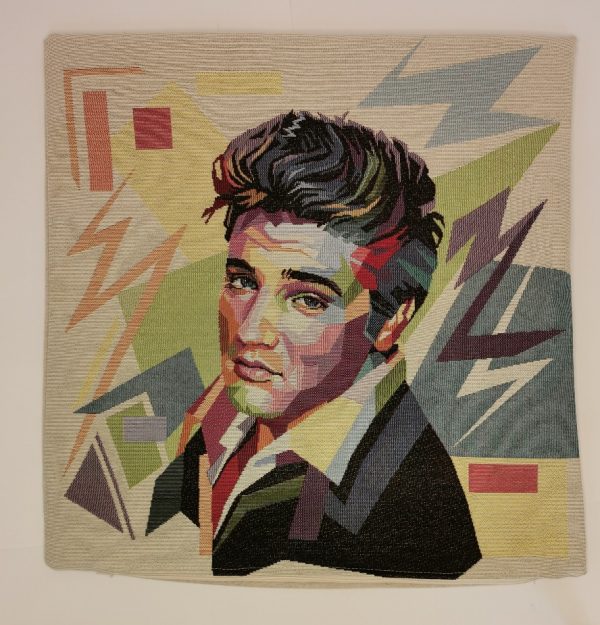 Mαξιλαροθήκη στόφα  με ELVIS.  45x45cm. oikos431