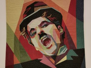 Mαξιλαροθήκη στόφα με chaplin.  45x45cm. oikos429