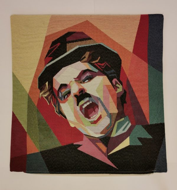 Mαξιλαροθήκη στόφα με chaplin.  45x45cm. oikos429