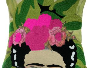 Μαξιλάρι Frida πράσινο φούξια. 45x45cm.  MACC1414