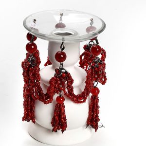 Διακοσμητικά κηροπηγίων με χάντρες. oikos396