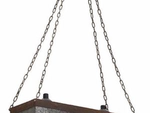 Inart Φωτιστικό Οροφής μεταλλικό- Γκρι.  39x14x20cm.  3-10-065-0004
