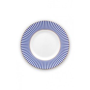 PIP STUDIO ΠΟΡΣΕΛΑΝΙΝΟ ΠΙΑΤΟ ΓΛΥΚΟΥ ΑΣΠΡΟ/ΜΠΛΕ ROYAL STRIPES 17cm