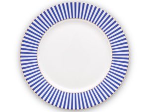 PIP STUDIO ΠΟΡΣΕΛΑΝΙΝΟ ΠΙΑΤΟ ΦΑΓΗΤΟΥ ΑΣΠΡΟ/ΜΠΛΕ ROYAL STRIPES 21cm 