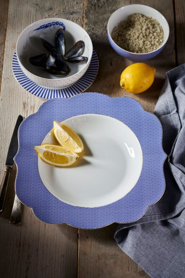 PIP STUDIO ΠΟΡΣΕΛΑΝΙΝΟ ΠΙΑΤΟ ΦΑΓΗΤΟΥ ΑΣΠΡΟ/ΜΠΛΕ ROYAL YERSEKE 28cm - Image 2