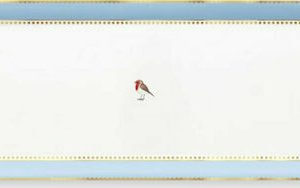 PiP STUDIO Love Birds Δίσκος Σερβιρίσματος από Πορσελάνη Λευκός Γαλαζιος 33.3x15.5cm